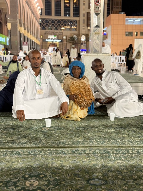 With our pilgrims inside the Prophet's Mosque